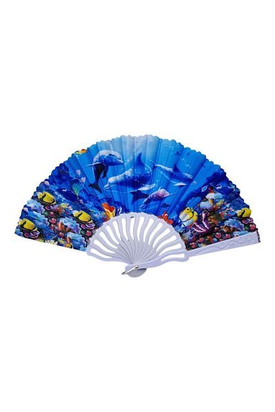 OEM Plastic and textile folding fan, marine model 3