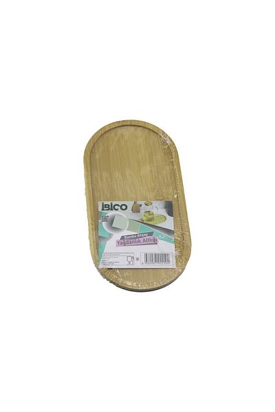 Modafiks Oval Wooden Bamboo Oil Pot Mat Mini Tray 12 X 23.3 X 0.8cm (5122)