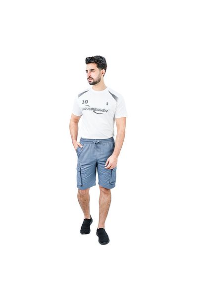 Giordano شورت كارجو رجالي من القطن المائل: مقاس مريح، خصر مرن مريح