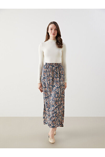 LC Waikiki Nevavm Patterned Women's Skirt with Elastic Waist