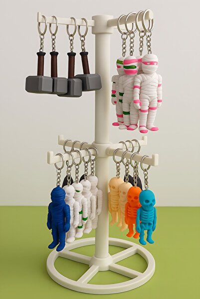 BaBaWoSs Set de 40 de brelocuri minimaliste mobile asortate, cu un suport de ...