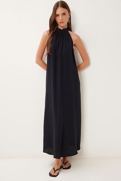 Lovelyİstanbul Halter Neck Summer Muslin Dress