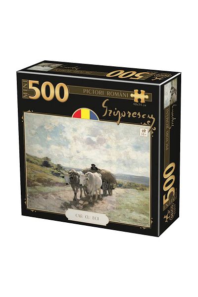 D-Toys Mini puzzle Grigorescu – The Ox Cart – Puzzle 500 pieces