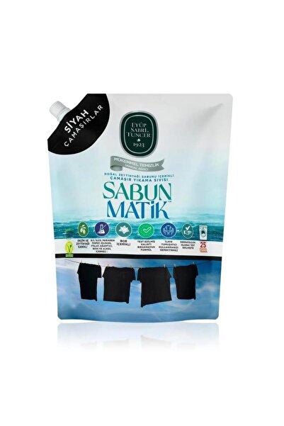 Eyüp Sabri Tuncer Sabun Matik Doğal Zeytinyağlı Çamaşır Yıkama Sıvısı Siyahla...