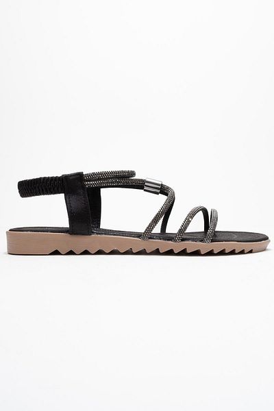 CCWAY AYAKKABI Women's Accessory Stone Sandals Black