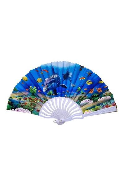 OEM Evantai din plastic si material textil, pliabil, model marin 5