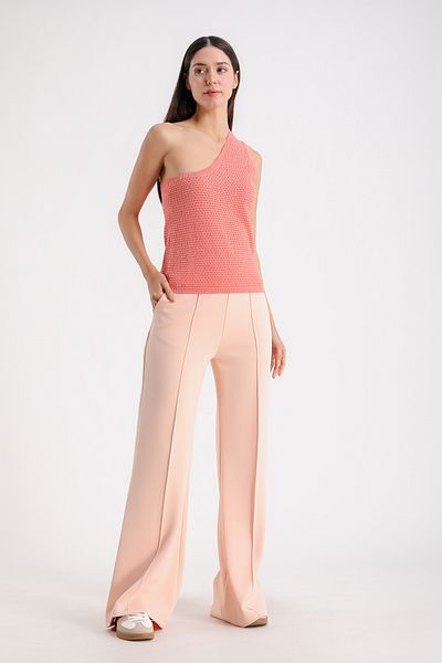 Barbara Baileys Cross-Banded Open Shoulder Tricot Tank Top