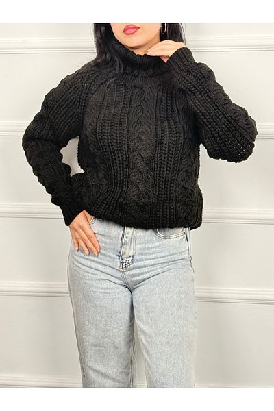 RACE FASHİON Turtleneck Knitted Sweater Rc8202