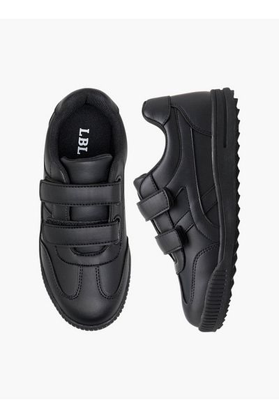 LBL by Shoexpress Boys Panelled School Shoes with Hook and Loop Closure