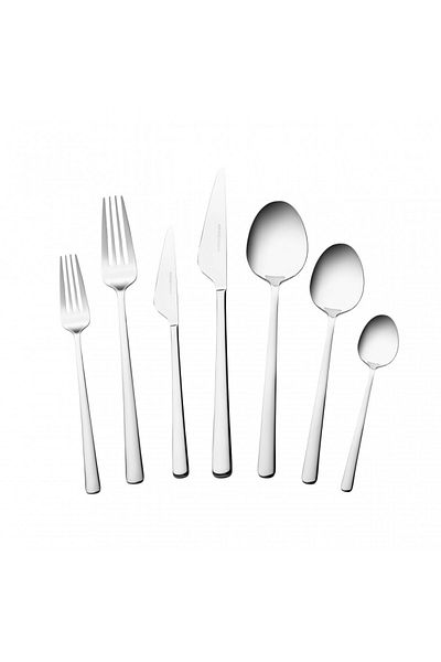 Karaca Serena 84-teilige Edelstahlbesteckset Für 12 Personen, Silber