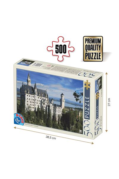 D-Toys Neuschwanstein Castle Puzzle – 500 Piece Puzzle – Daytime Landscapes