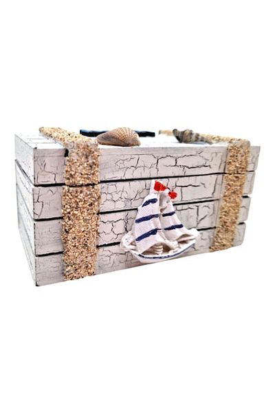 OEM Wooden chest with marine accessories, 11x6x5.5 cm
