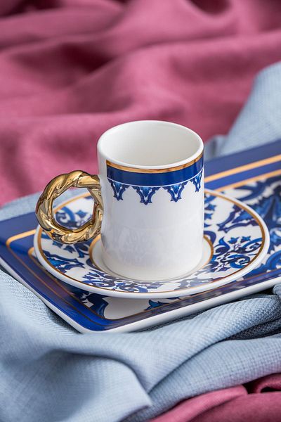 ACAR Francesca 2-Person Porcelain Coffee Cup Set - 90 ml
