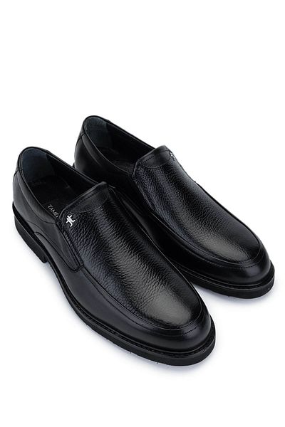 Tamer Tanca Men's Genuine Leather Black Classic Shoes