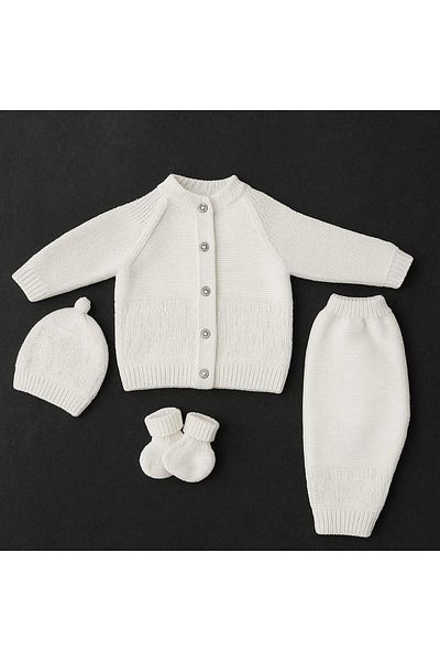 Cevval Baby Set with Booties, Hat, Cardigan and Pants