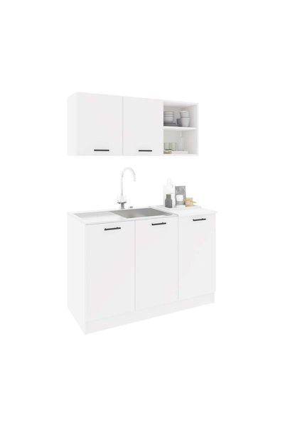 haaus.ro Set Bucatarie Ara, Alb, L 120 cm