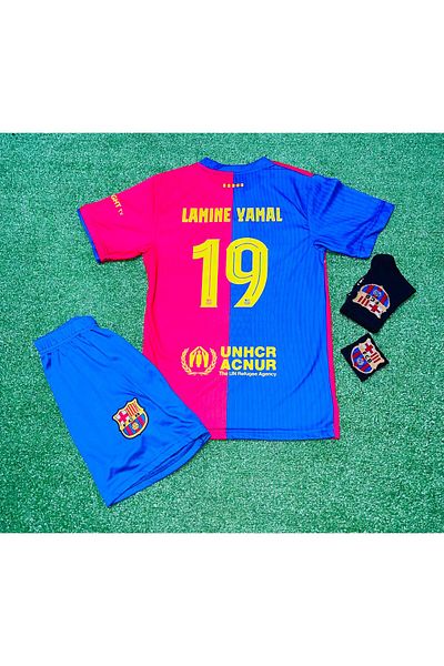 Lion Spor Barcelona Laminated Patch Home Jersey