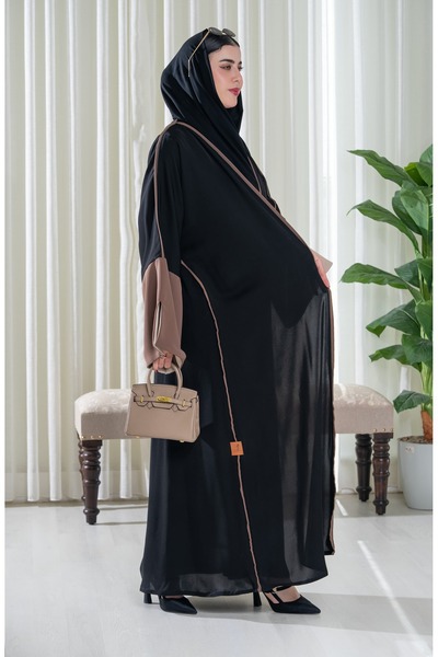elegant hijab عباية سر الأناقة - عباية كريب ملكي