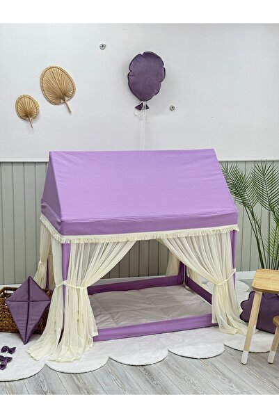 Miniden Çocuk Oyun Evi Lila Oyun Çadırı Oyun Alanı