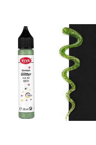 Viva Decor Washable adhesive glitter for all surfaces, VIVA DECOR, 28ml Light green