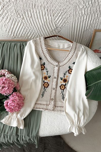 Poliyance Ilya Beige Blouse