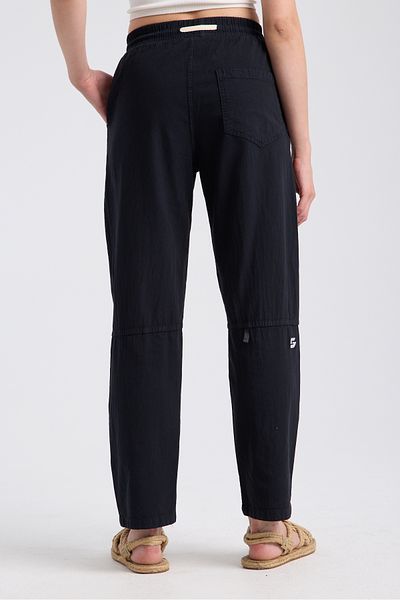 Shooter Sportswear Premium Women's Linen Trousers Black Comfortable Fit with Stitching Detail