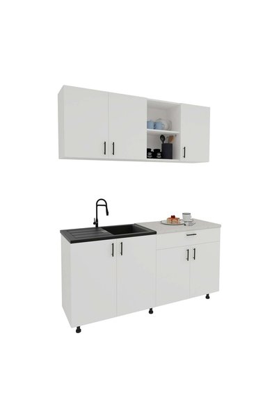 haaus.ro Bucatarie Roma, Alb, L 160 cm