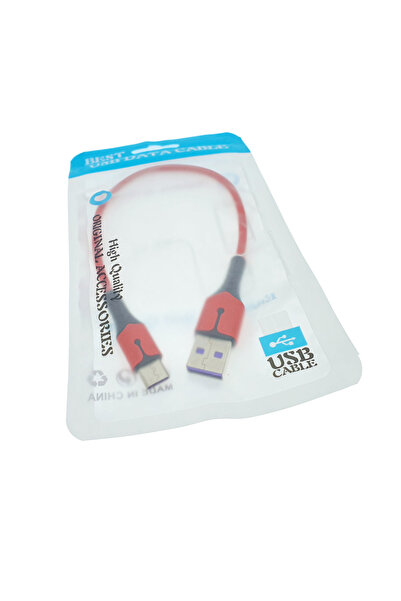 OEM Premium fast charging cable, LED, USB 2.0 male to USB type C male, Liquid Soft Rubber, 25 cm, 3A