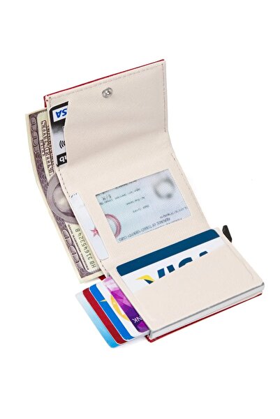 Newish Polo Men's Mechanized Card Holder and Wallet - Red