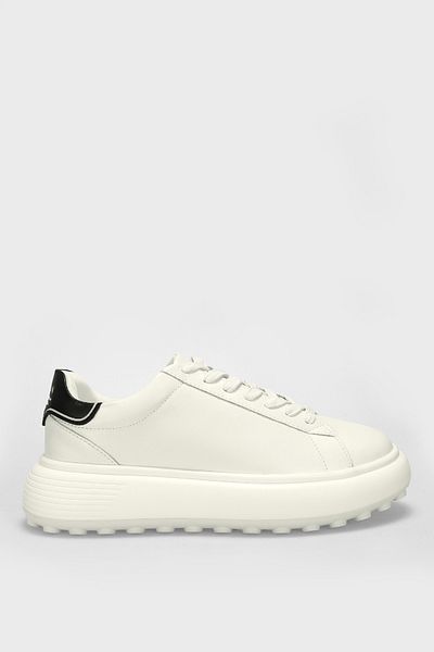 Lufian 111230270 Pantofi din piele pentru bărbați Rainbow Sneaker, alb