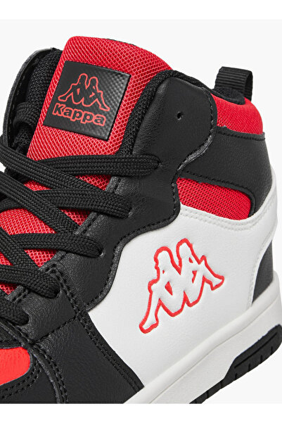 Kappa Boys' Panelled High Top Lace-Up Sneakers with Pull Tabs