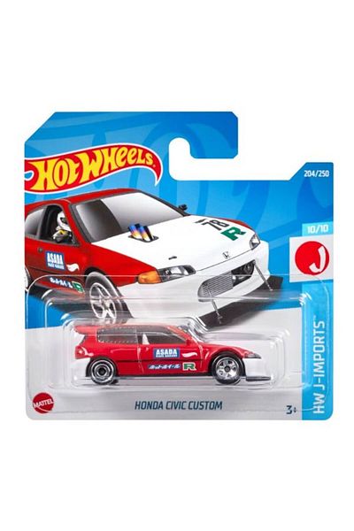 HOT WHEELS Masinuta Metalica Hot Wheels, Honda Civic Custom, 1:64, Rosu