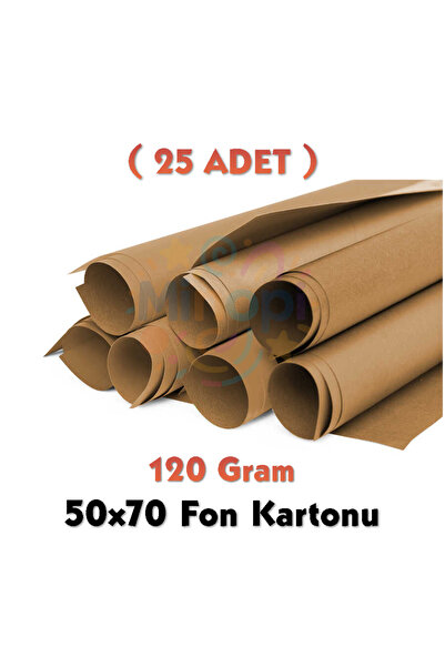 Minopi Brown Background Cardboard 50X70 cm 25 Pack 120 Gr Colored Background ...