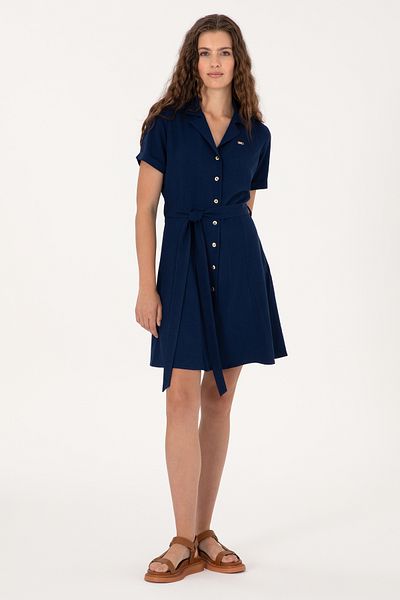 U.S. Polo Assn. Women's Navy Blue Mini Size Woven Dress 50306604-Vr033