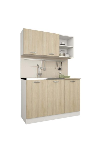 haaus.ro Set Bucatarie Ara, Stejar Sonoma/Alb, L 120 cm
