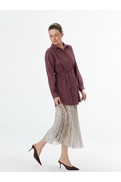 LC Waikiki Peak New Season Elastic Waist Floral Women's Pleated Skirt