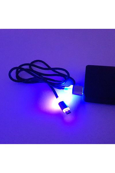 OEM Cable with multicolor LED lighting, 90 cm, USB 2.0 male to microUSB male connectors, 5V 1.5A