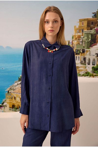 HEQA Relaxed Fit Basic Suit Navy Blue