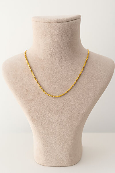 Narflake Singapur Altın Renkli Model Çelik Zincir Kolye – Paslanmaz ve Şık Tasarım