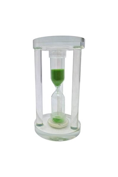 OEM Clepsidra din sticla cu piloni de sustinere, 10 cm, verde