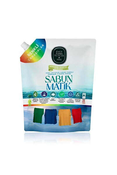 Eyüp Sabri Tuncer Sabun Matik Doğal Zeytinyağlı Çamaşır Yıkama Sıvısı Renklil...
