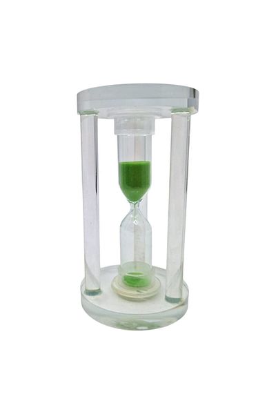 OEM Clepsidra din sticla cu piloni de sustinere, 10 cm, verde