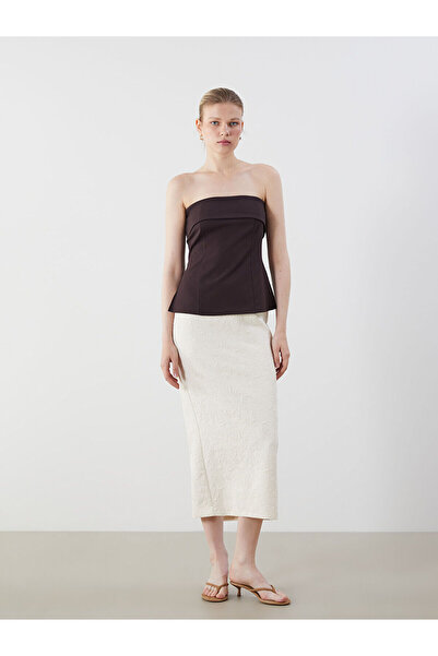 LC Waikiki Trendlucky Floral Tube Skirt with Zipper at Waist