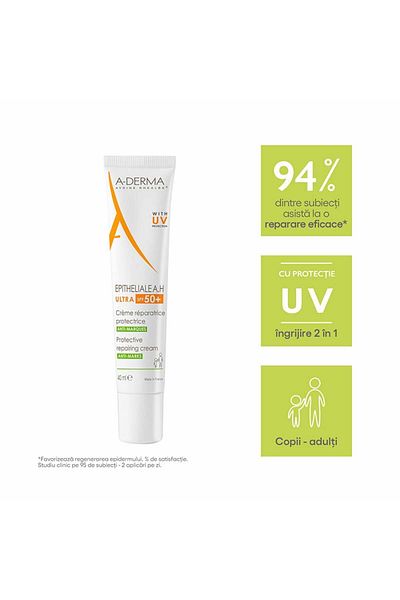 A-DERMA A-Derma Epitheliale Cremă Ultra Reparatoare SPF 50+, 40 ml