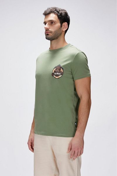 Bad Bear Flint Green Men's Printed T-Shirt Men's T-Shirt 25.01.07.038-Thyme