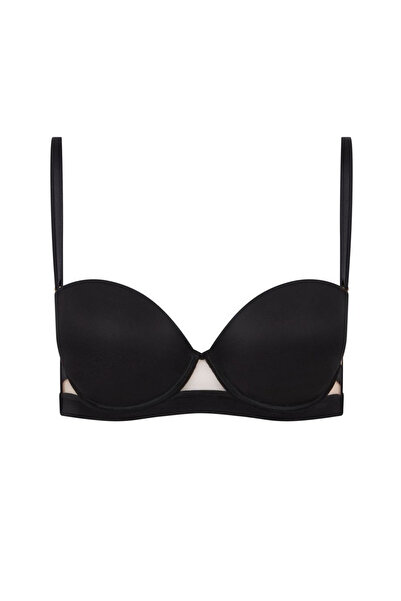 Agent Provocateur حمالة صدر Lucky بدون حمالات باللون الأسود، حمالات قابلة للتعديل، تصميم مريح وأنيق