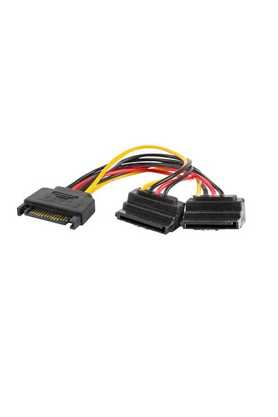 Lanberg Connection cable, Lanberg, SATA male -> SATA female 90'' x2, 0.15 m
