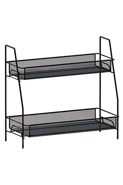 divendi-ro Multifunctional metal organizer, 2 levels, ideal for cosmetics or spices, black