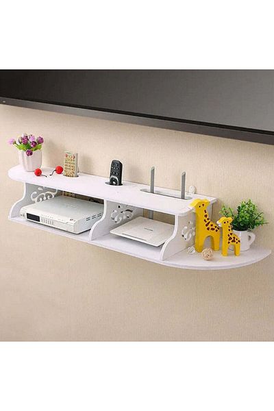 divendi-ro Elegant holder for router and other devices or decorative objects, 100x23cm, white