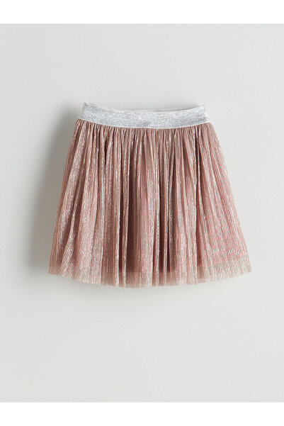 LC Waikiki Özmarka New Season Elastic Waist Pleated Girls' Skirt